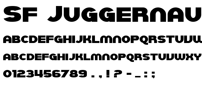 SF Juggernaut Bold font